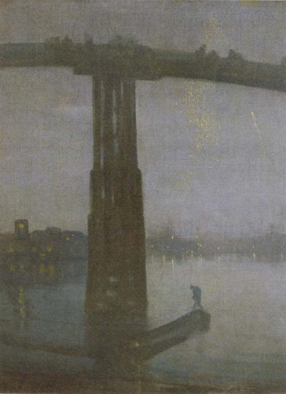 James Abbott McNeil Whistler Nocturne in Blue and Gold oil painting picture